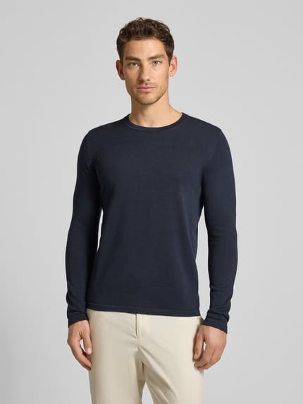 DRYKORN Slim Fit Pullover in Strick-Optik Modell 'Mino' Dunkelblau 4