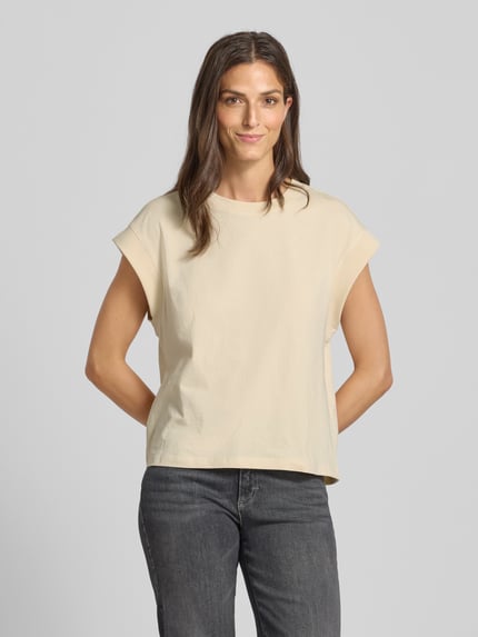 s.Oliver RED LABEL T-shirt o kroju relaxed fit z czystej bawełny Piaskowy 4