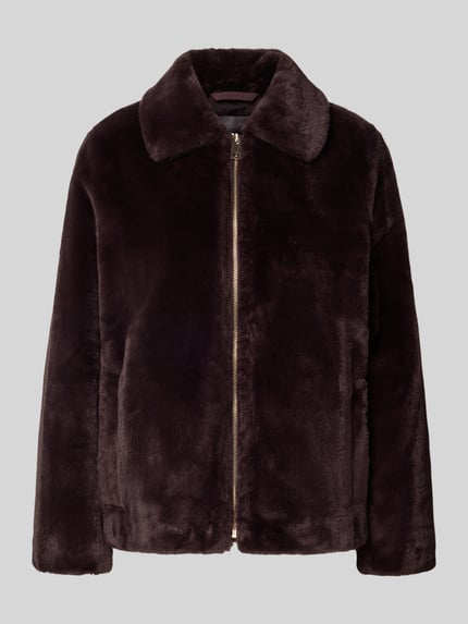 Christian Berg Woman Selection Regular Fit Jacke aus Kunstfell mit Umlegekragen Dunkelbraun 1