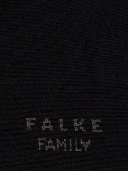 Productfoto, zwarte Sneakersocken met Label-Detail van Falke, katoenmix met stretch, geribde boorden, nauwsluitende pasvorm, detailopname