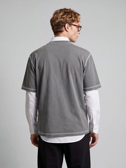 HUGO Blue T-Shirt mit Brusttasche BLACK 5