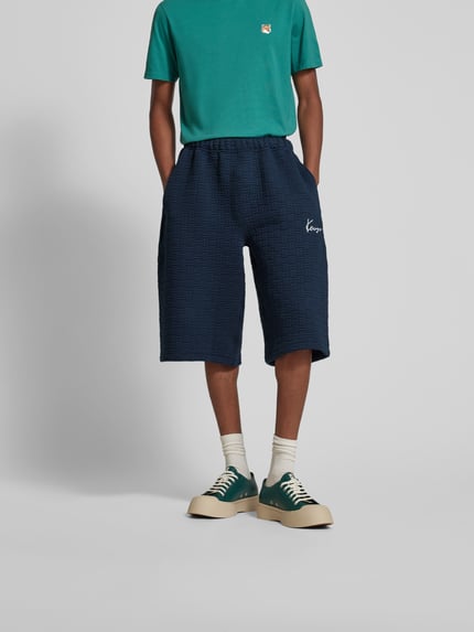 Kenzo Sweatshorts met elastische band Marineblauw - 4