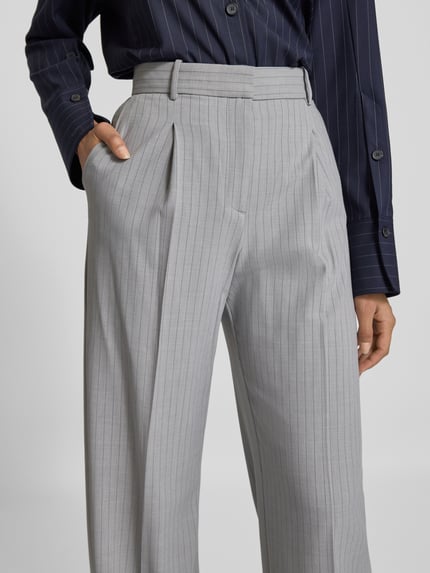 MANGO Stoffhose mit französischen Eingrifftaschen Hellgrau 3