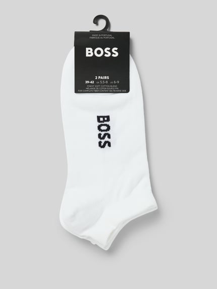 BOSS Sneaker-Socken mit Label-Detail im 2er-Pack Weiss 3