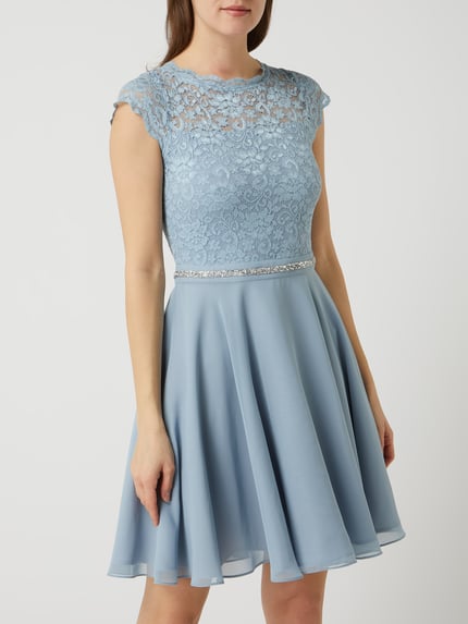 SWING Cocktailkleid mit Taillenpasse Hellblau 4