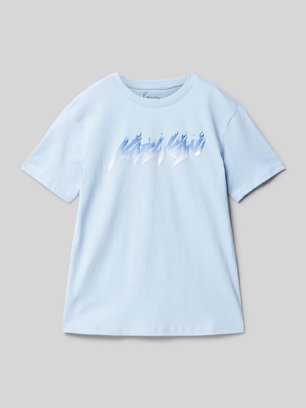 Karl Kani T-shirt z nadrukiem z logo Błękitny 1