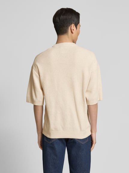 JACK & JONES Premium Strickshirt mit Rundhalsausschnitt Modell 'KALEB' Offwhite 5