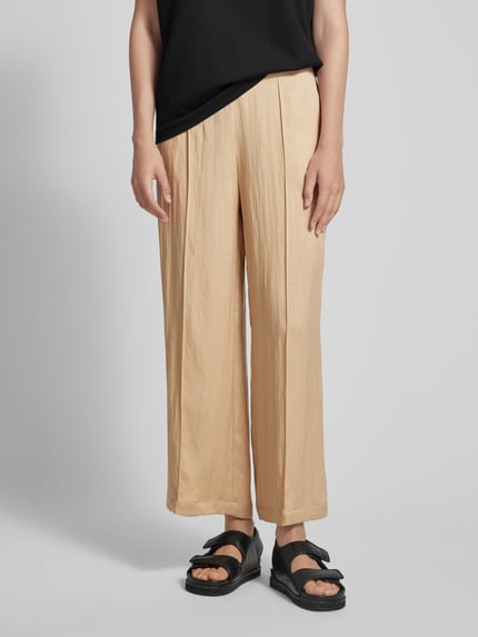 zero Flared Stoffhose mit fixierten Bügelfalten Sand 4