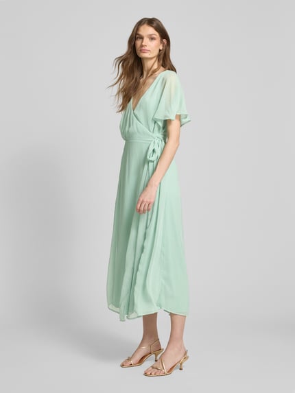 VILA Midikleid in Wickel-Optik Modell 'RILLA' Schilf 1
