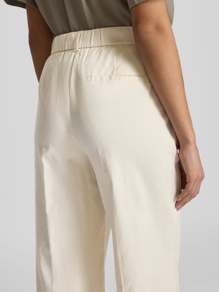 OPUS Straight Leg Stoffhose aus Baumwoll-Leinen-Mix Modell 'Maiga' Sand 3
