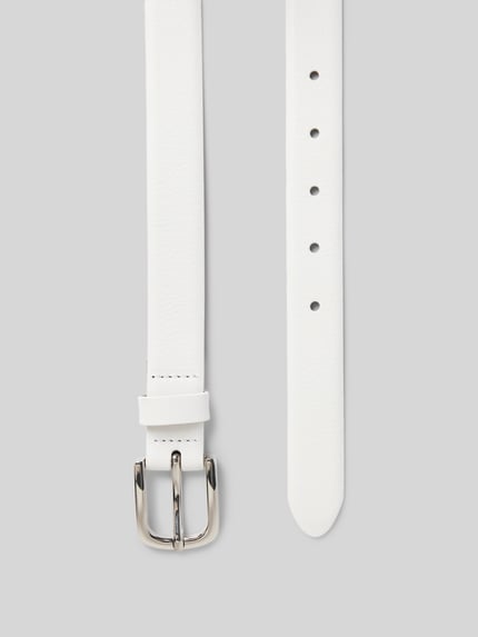 Weinmann Leren riem met doornsluiting model 'Sauvage' Wit - 3