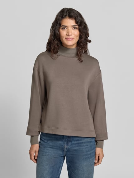 OPUS Sweatshirt mit Stehkragen Modell 'Gluba club' Taupe 4