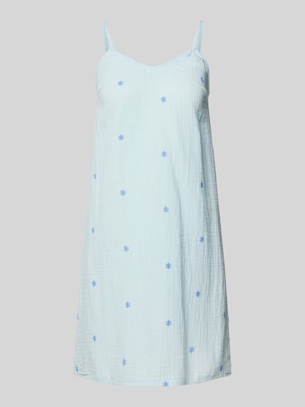 PIECES Minikleid in Crinkle-Optik Modell 'MAYA' Hellblau 2