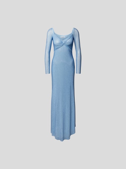 Self-Portrait Maxi-jurk met strass-steentjes Blauw - 2