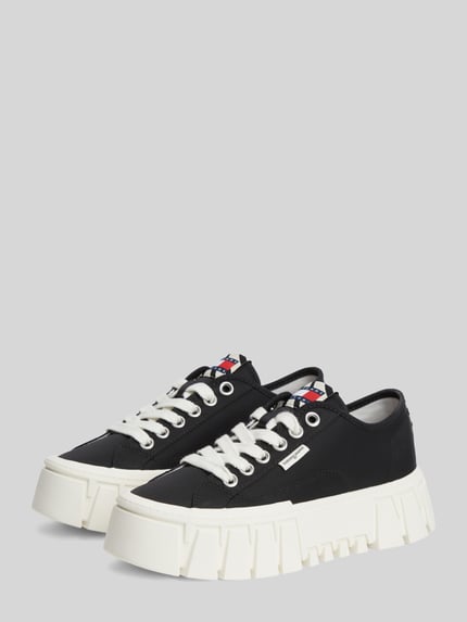 Tommy Jeans Sneakers met plateauzool BLACK - 1