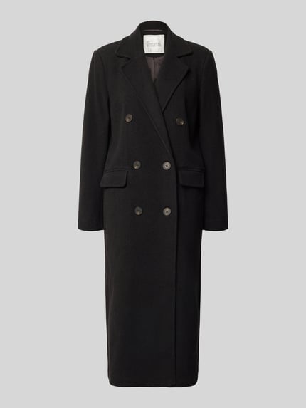 My Essential Wardrobe Regular fit lange jas van wolmix Model 'Frannie' Chocoladebruin - 2