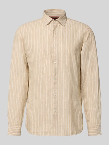Modern Fit Freizeithemd aus reinem Leinen Modell 'VALERIO' Shop The Look MANNEQUINE
