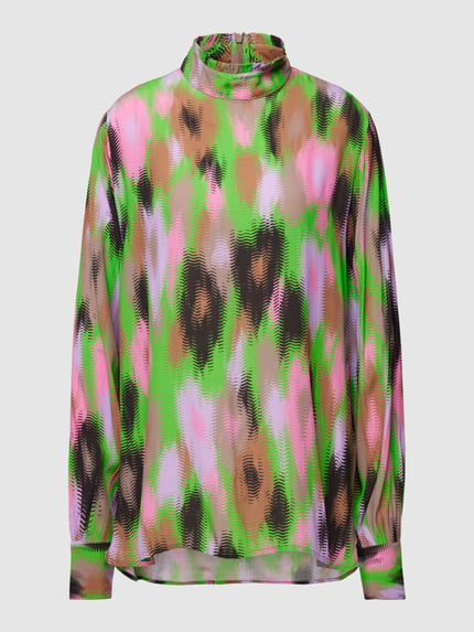 Essentiel Antwerp Blouseshirt van viscose met all-over motief Neon groen - 2