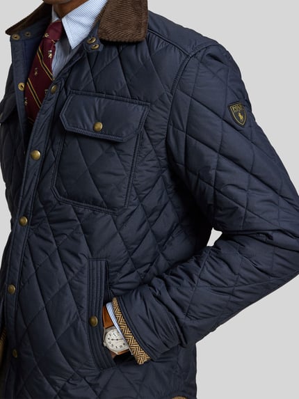 Polo Ralph Lauren Steppjacke mit Cordkragen Marine 3