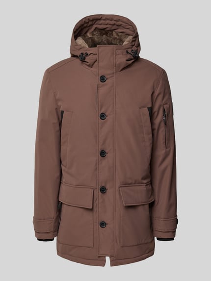 Tom Tailor Regular fit parka met capuchon Middenbruin - 2