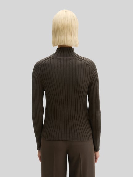 Marc O'Polo Turtleneck mit Mock Neck Dunkelbraun 5