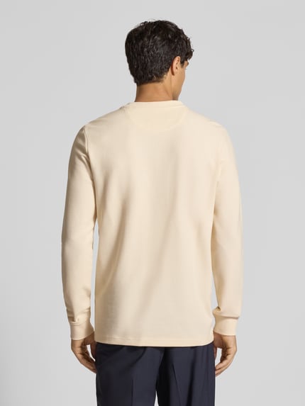 Christian Berg Men Pullover mit Label-Patch Metallic Beige 5