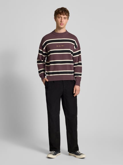 BLKVIS Corduroy broek met achterzakken Model 'Script' Zwart - 1
