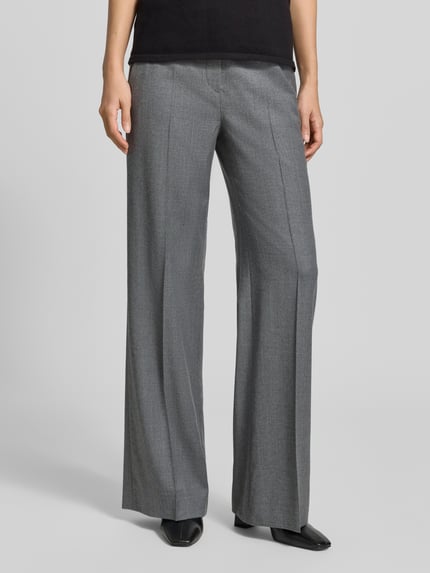 windsor. Spodnie materiałowe z mieszanki żywej wełny z kantami Ciemnoszary 4