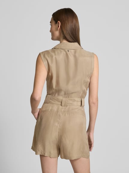 GUESS Playsuit met strikceintuur, model 'AMIA' Kaki - 5