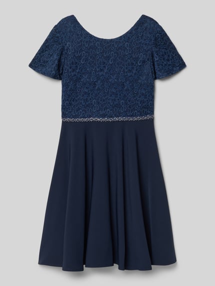Happy Girls Knie-lange jurk met ronde hals Marineblauw - 1