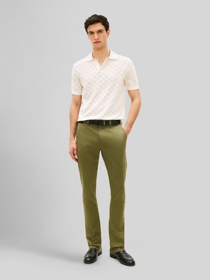 Tommy Hilfiger Spodnie w kroju slim fit model 'BLEECKER' Khaki 1