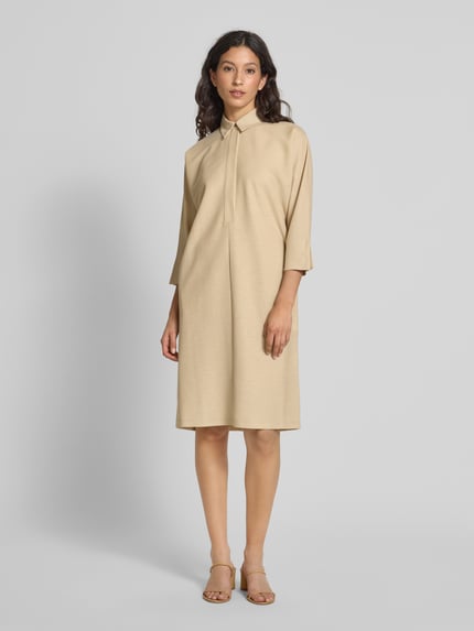 someday. Knielanges Kleid mit Umlegekragen Modell 'Quirve' Sand 4