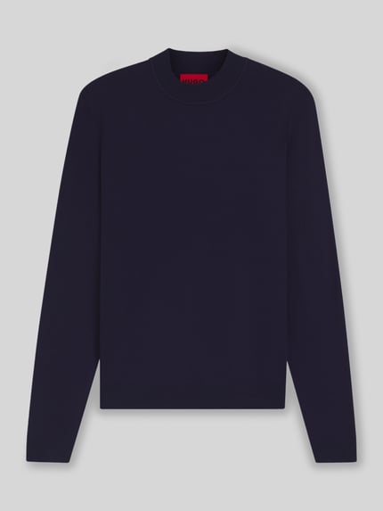 HUGO Regular Fit Strickpullover aus Viskose-Mix Modell 'SAN MARC' Marine 2