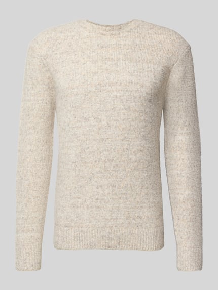 ONLY & SONS Regular Fit  Strickpullover mit Woll-Anteil Modell 'BAY' Beige 2