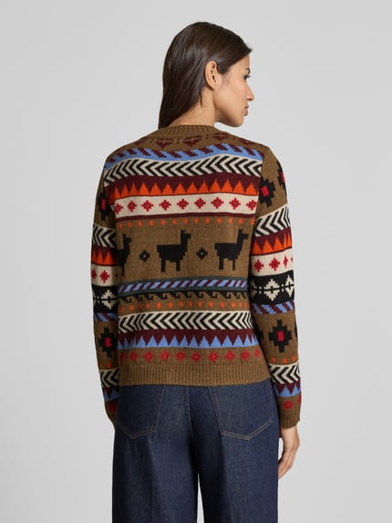 Weekend Max Mara Regular Fit Pullover mit Woll-Anteil Modell 'QUIRITE' Camel 5