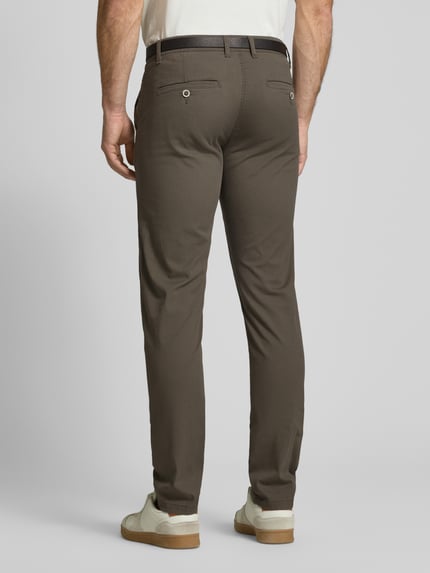 Lindbergh Regular Fit Chino mit Gürtel Oliv 5