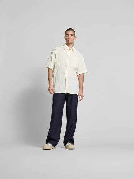 Wood Wood Relaxed fit vrijetijdsoverhemd met knoopsluiting Wit - 1