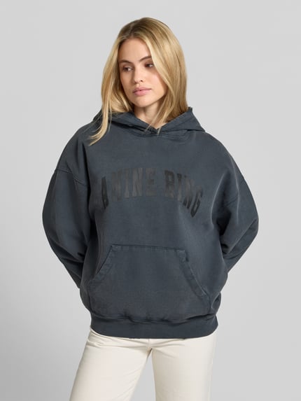 Anine Bing Hoodie mit Logo-Print HARVEY SWEATSHIRT Black 4