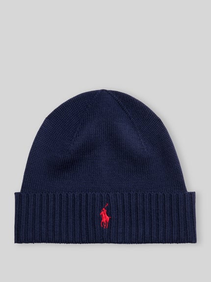 Polo Ralph Lauren Mütze aus reiner Wolle Dunkelblau 2