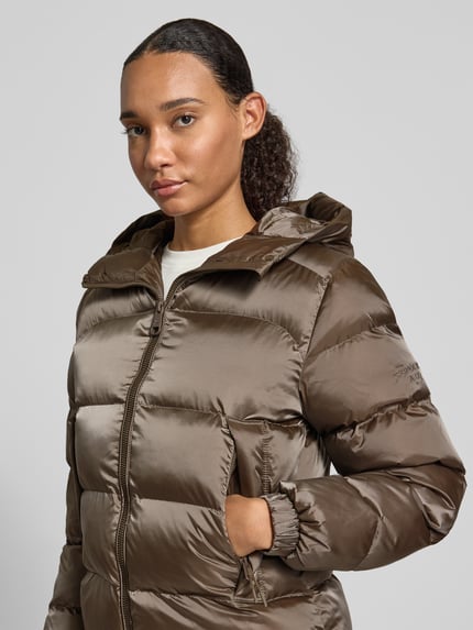 Superdry Regular Fit Steppjacke mit Kapuze und Eingrifftaschen Khaki 3