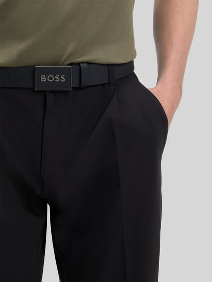 BOSS Riem van echt leer model 'BOSS_ICON' Zwart - 1