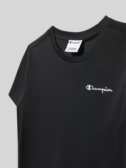 Champion T-Shirt mit Label-Stitching und Rundhalsausschnitt Black 2