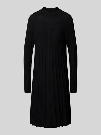 Christian Berg Woman Selection Knielanges Stickkleid mit Strukturmuster Black 2