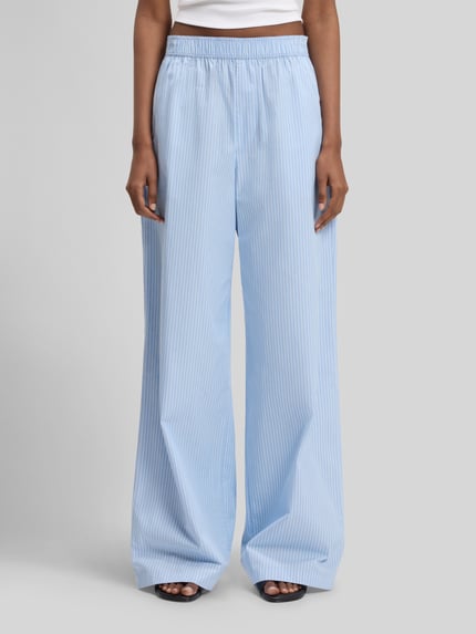 HUGO Blue Regular Fit Hose aus reiner Baumwolle Hellblau 4