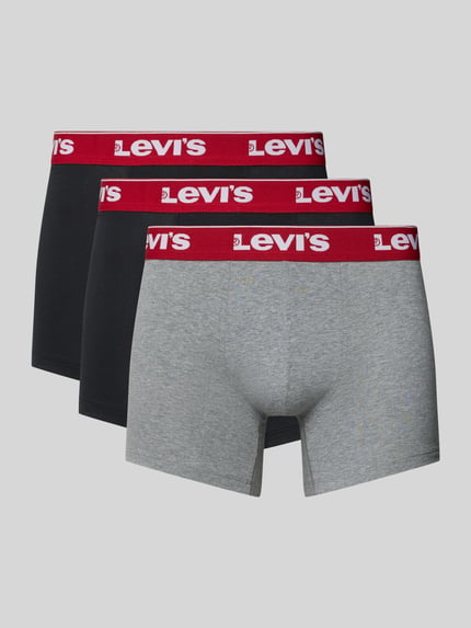 Levi's® Trunks mit Label-Bund im 3er-Pack Dunkelgrau 1