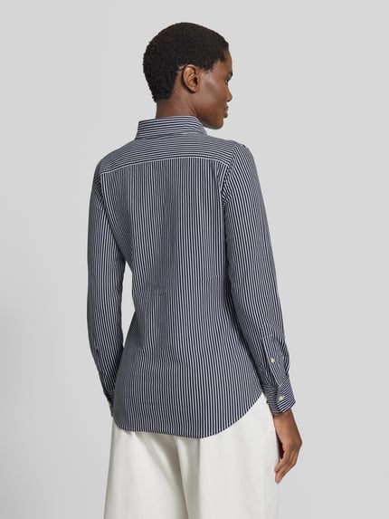 Polo Ralph Lauren Slim Fit Hemdbluse aus reiner Baumwolle Marine 5