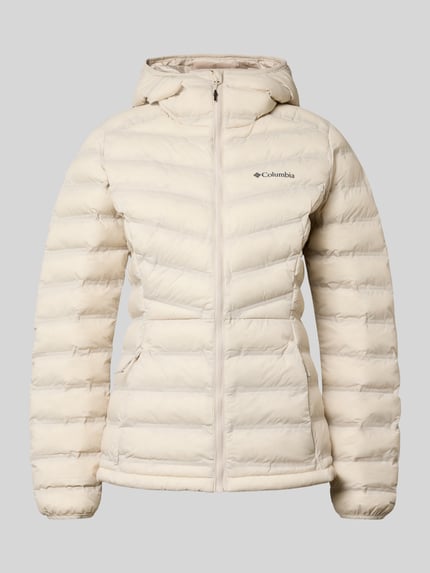 Produktfoto, Jacke in Stepp-Optik Modell 'Terwilliger' von Columbia, tailliert, Kapuze, Logo-Print, beige, glatte Textur