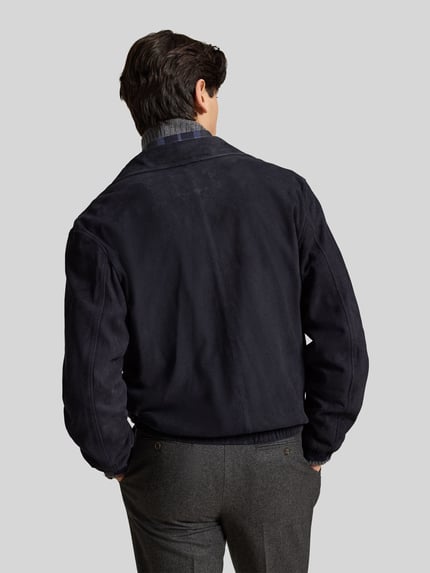 Polo Ralph Lauren Regular Fit Lederjacke aus echtem Schafsleder Marine 5