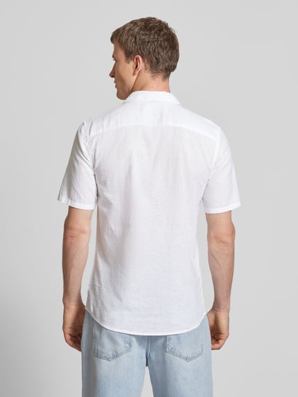 ONLY & SONS Freizeithemd aus Baumwoll-Leinen-Mix Modell 'CAIDEN' Weiss 5