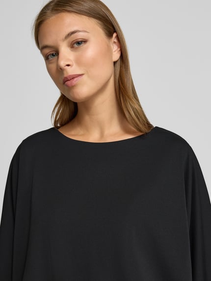 JOOP! Knielange cocktailjurk met ronde hals Zwart - 3